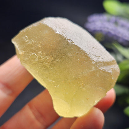 Libyan Desert Glass Specimen 74.66g, Cristobalite Inclusions