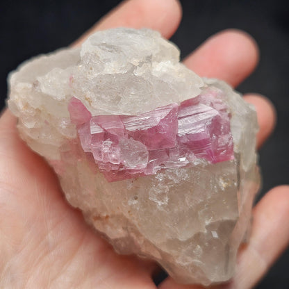 Bubblegum Pink Tourmaline in Quartz from Brazil 160.30g