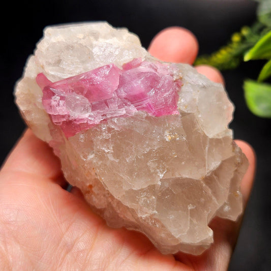Bubblegum Pink Tourmaline in Quartz from Brazil 160.30g