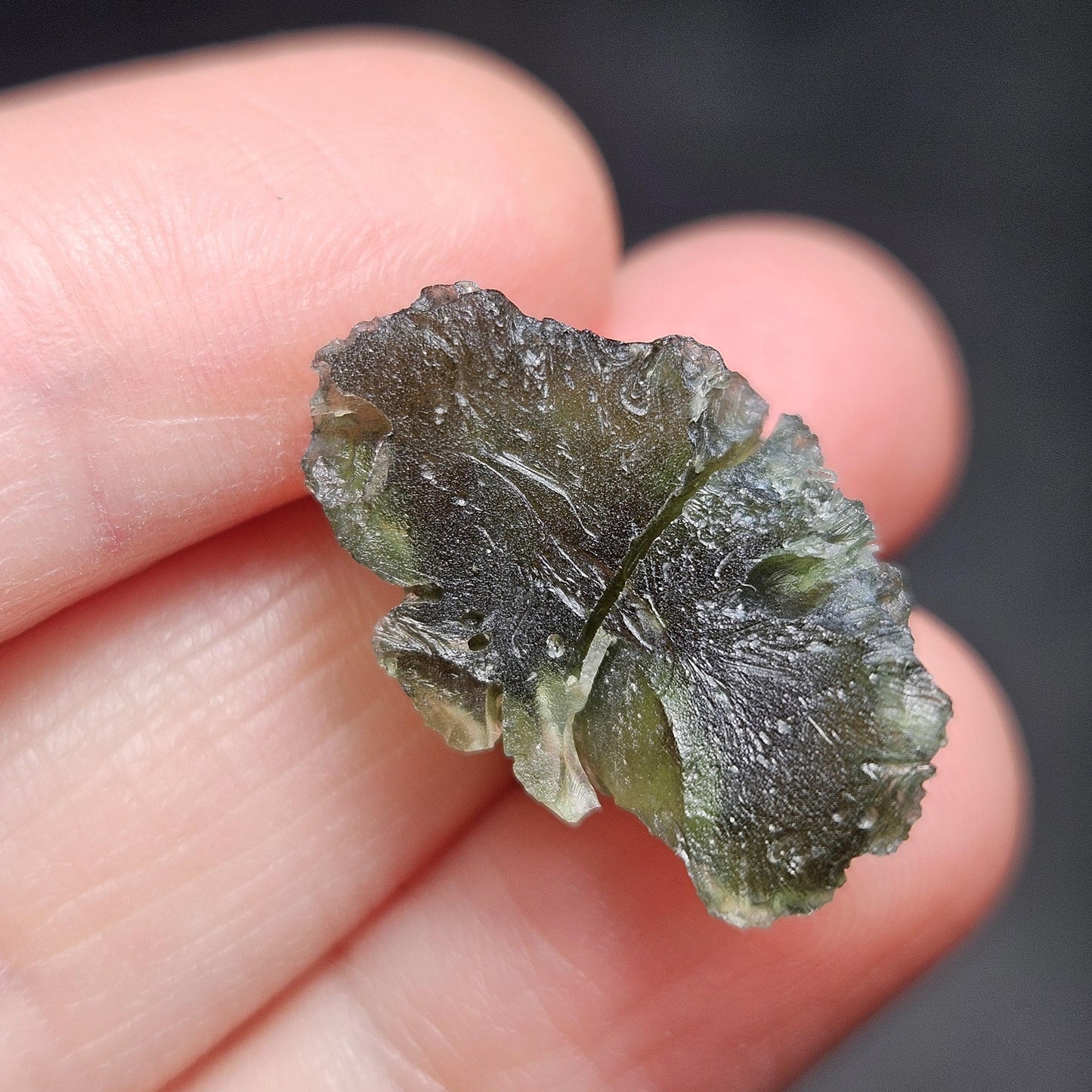 Genuine Moldavite Specimen 3.73g, Raw Authentic Moldavite Stone
