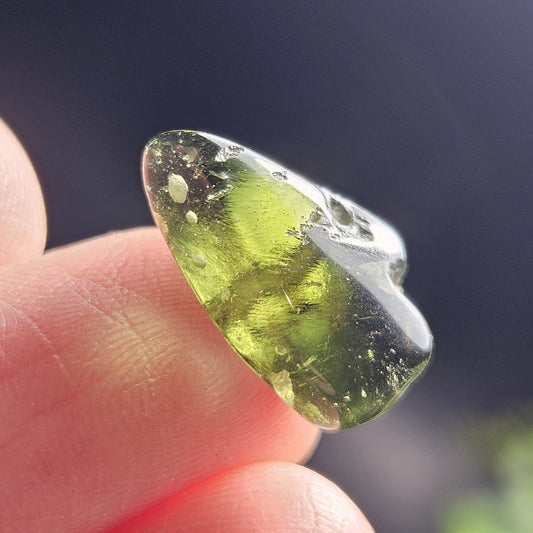 Genuine Moldavite Bead 1.70g, Authentic Moldavite Crystal, Jewelry Making Bead
