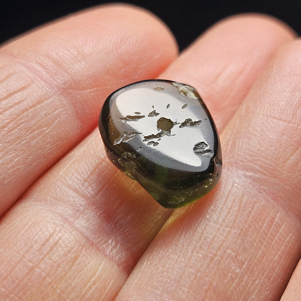 Genuine Moldavite Bead 1.70g, Authentic Moldavite Crystal, Jewelry Making Bead