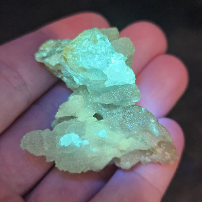 Bi Color Zincite Crystal 48.89g, UV Reactive Zincite Specimen