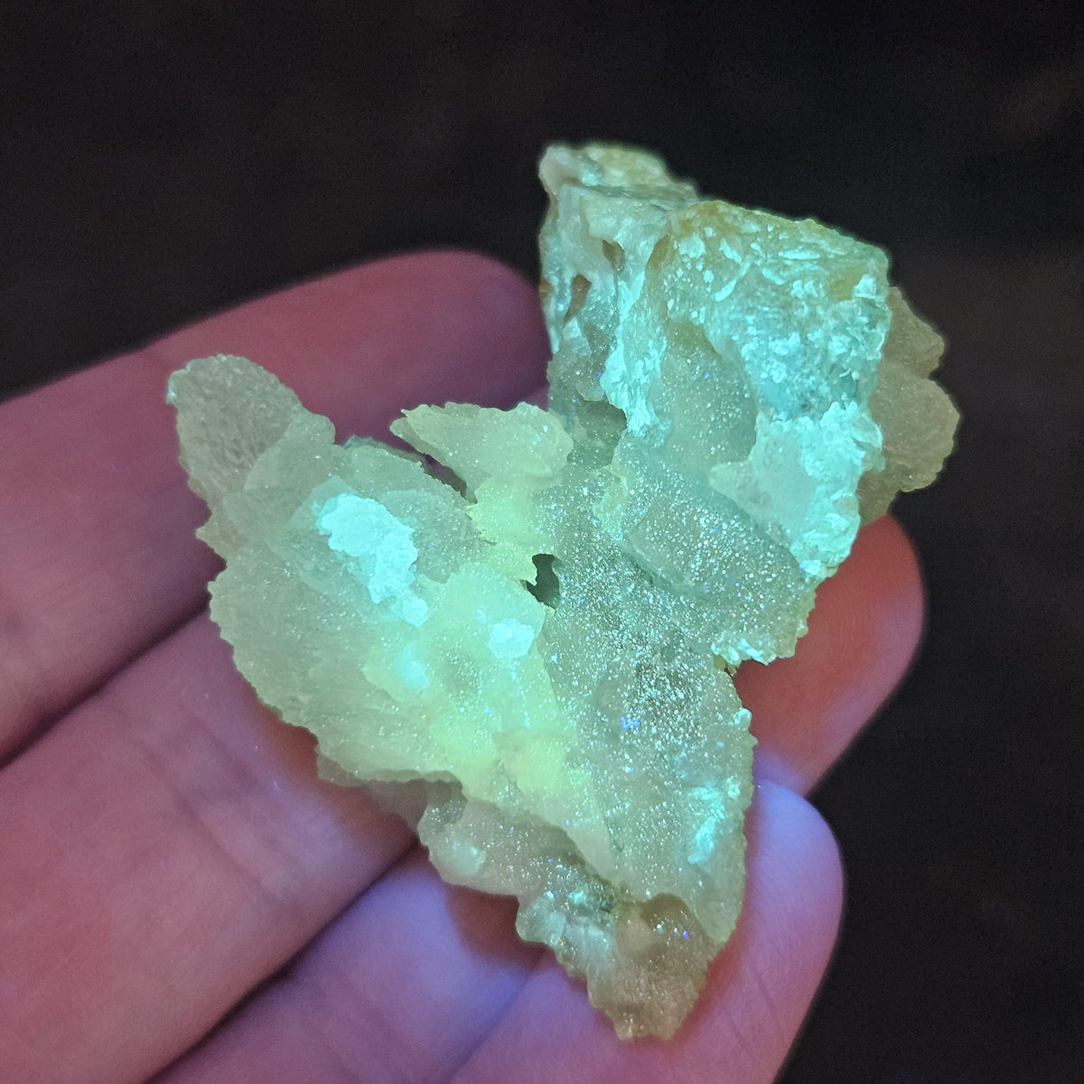 Bi Color Zincite Crystal 48.89g, UV Reactive Zincite Specimen