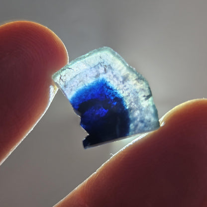 Blue Tourmaline Crystal Slice (5.8 carats)