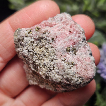Rhodochrosite with Pyrite Specimen from Wutong Mine, Guangxi Province