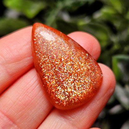 Rainbow Sunstone Crystal Cabochon, Natural Sunstone Cab, Shimmer, Flash, Polished Gemstone, Jewelry Stone