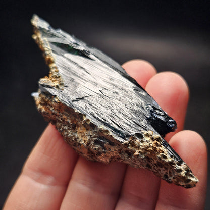Vivianite Crystal Specimen 38.12g, AAA Terminated Vivianite Crystal, Raw Blue