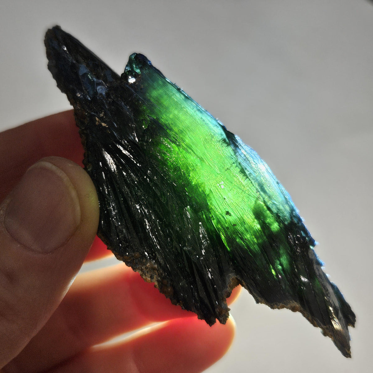 Vivianite Crystal Specimen 38.12g, AAA Terminated Vivianite Crystal, Raw Blue