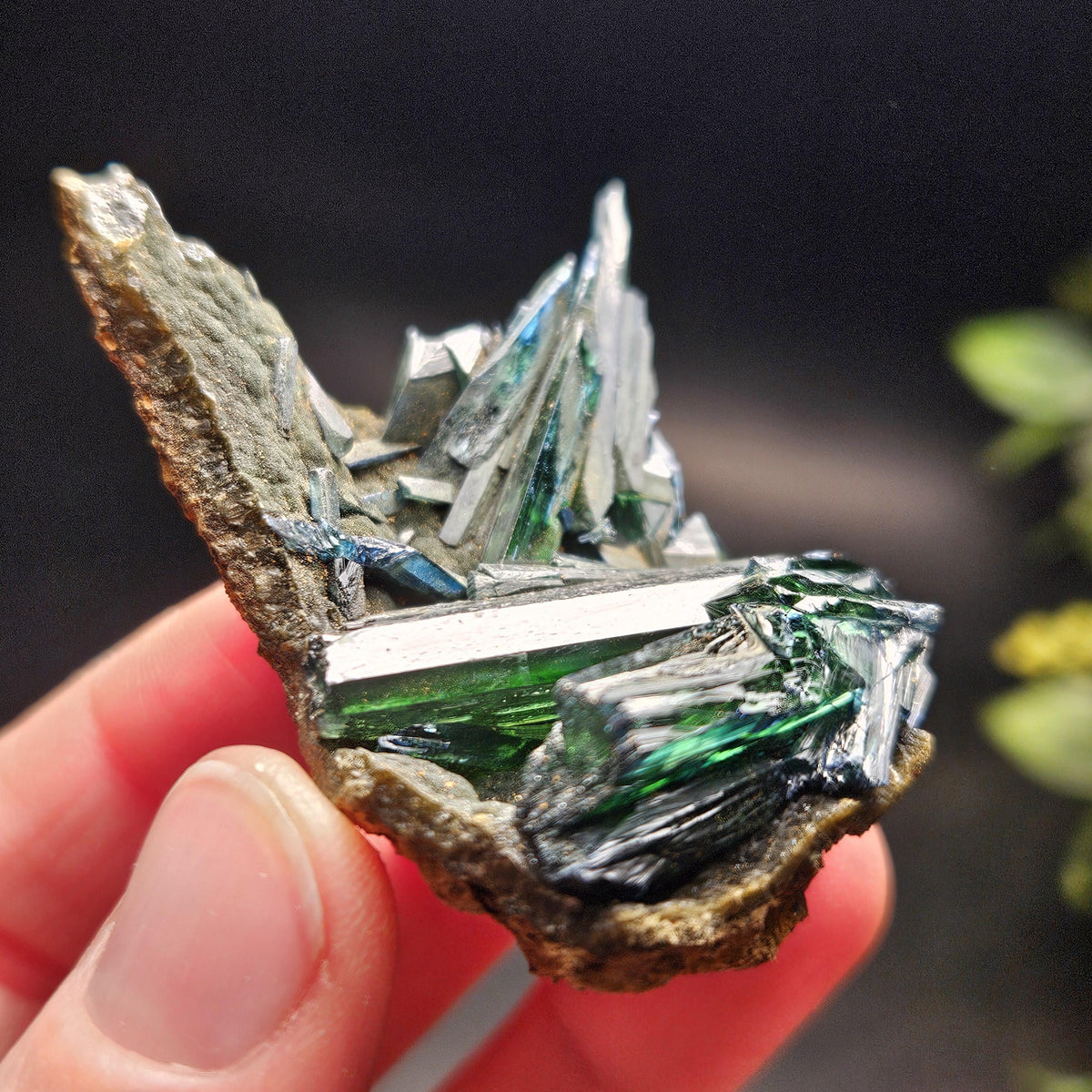 Vivianite Crystal Cluster 36.37g, Vivianite Specimen, Raw Blue