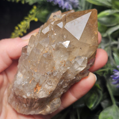 Kundalini Congo Citrine Quartz Cluster 245g, Smoky Citrine Crystal Multi