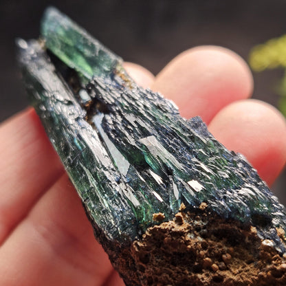 Vivianite Dragon Scale Crystal Specimen 24.11g, AAA Terminated Vivianite Crystal, Raw Blue