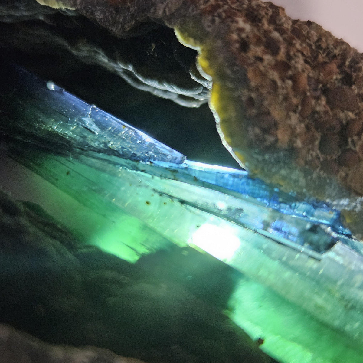 Vivianite Crystal Cluster 254.84g, Vivianite Specimen, Raw Blue