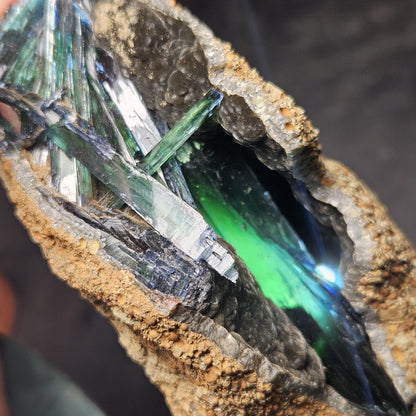 Vivianite Crystal Cluster 254.84g, Vivianite Specimen, Raw Blue