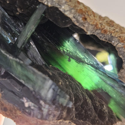 Vivianite Crystal Cluster 254.84g, Vivianite Specimen, Raw Blue