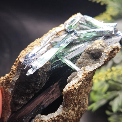 Vivianite Crystal Cluster 254.84g, Vivianite Specimen, Raw Blue