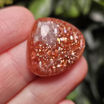Rainbow Sunstone Crystal Cabochon, Natural Sunstone Cab, Shimmer, Flash, Polished Gemstone, Jewelry Stone