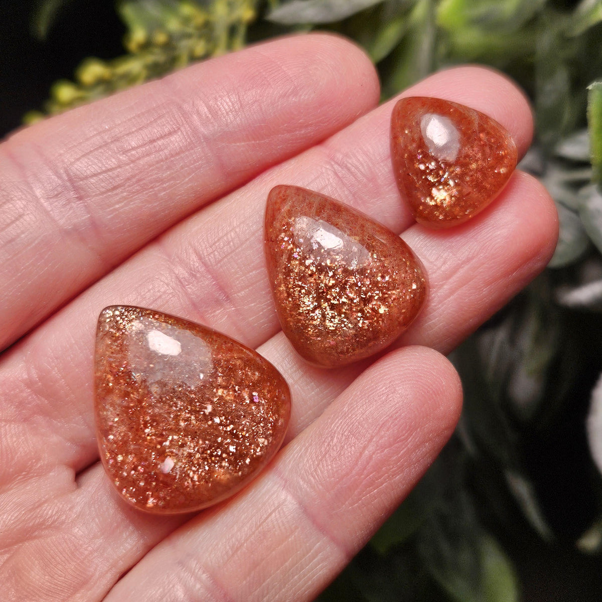 Rainbow Sunstone Crystal Cabochon, Natural Sunstone Cab, Shimmer, Flash, Polished Gemstone, Jewelry Stone
