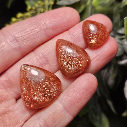 Rainbow Sunstone Crystal Cabochon, Natural Sunstone Cab, Shimmer, Flash, Polished Gemstone, Jewelry Stone