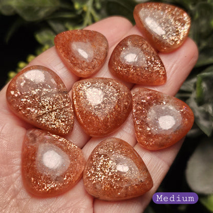 Rainbow Sunstone Crystal Cabochon, Natural Sunstone Cab, Shimmer, Flash, Polished Gemstone, Jewelry Stone