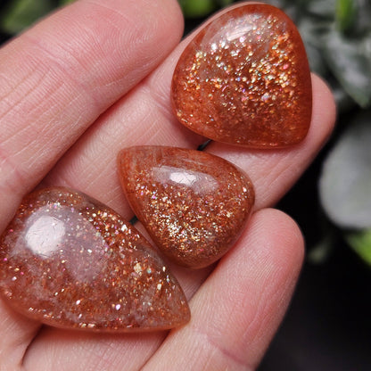 Rainbow Sunstone Crystal Cabochon, Natural Sunstone Cab, Shimmer, Flash, Polished Gemstone, Jewelry Stone