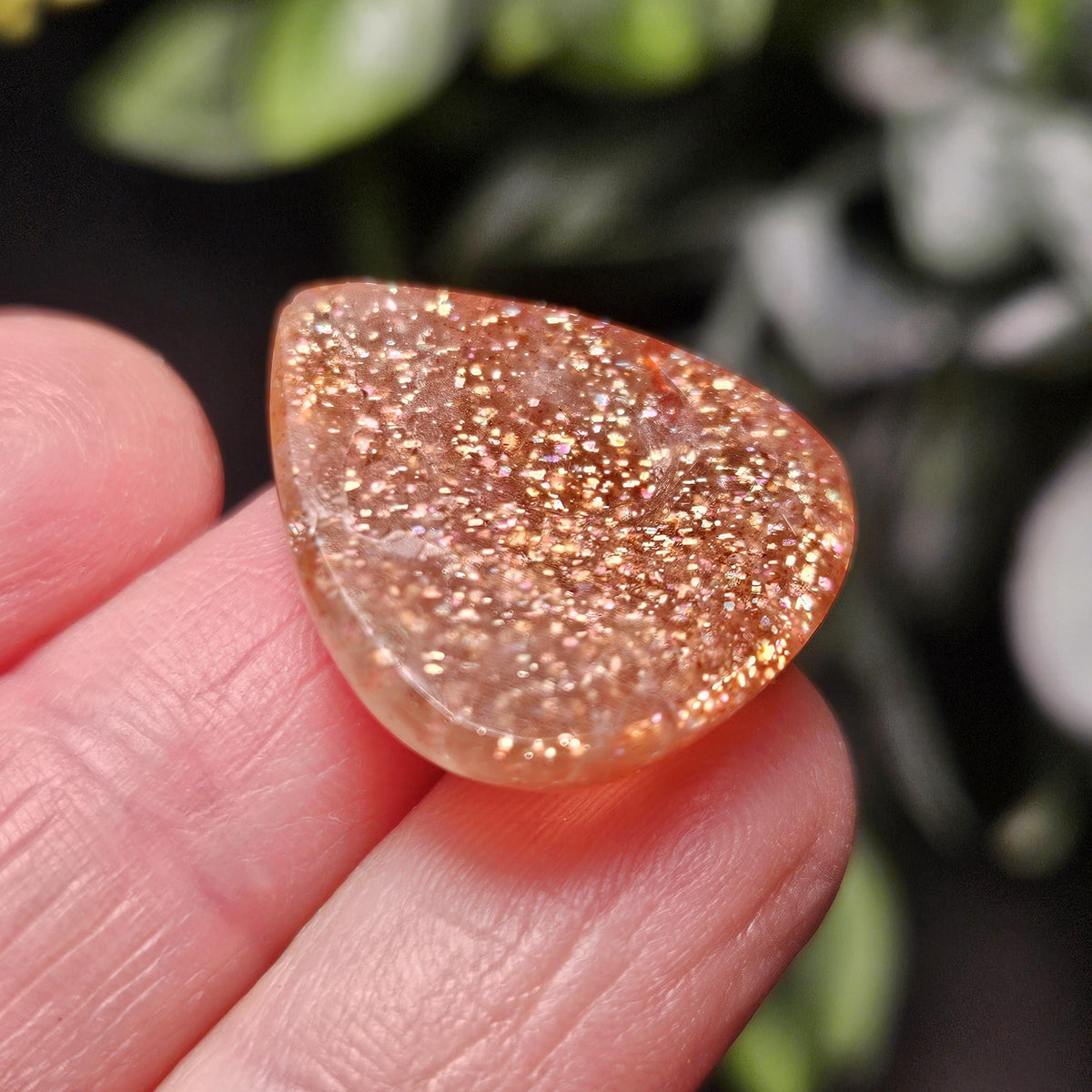Rainbow Sunstone Crystal Cabochon, Natural Sunstone Cab, Shimmer, Flash, Polished Gemstone, Jewelry Stone