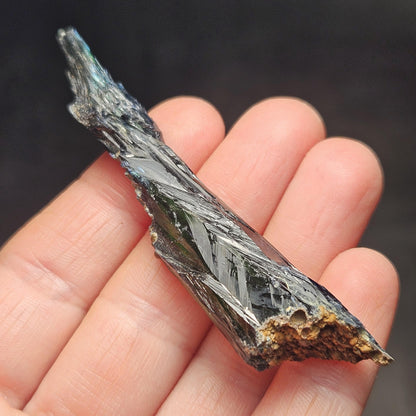 AAA Vivianite Crystal Specimen 12.43g, Terminated Vivianite Crystal, Raw Blue