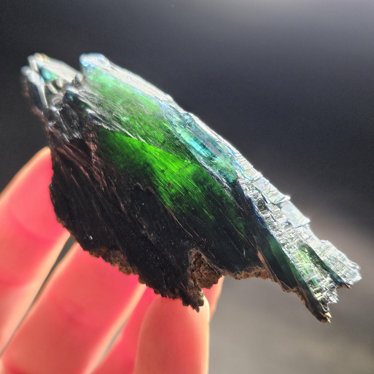 Vivianite Crystal Specimen 38.12g, AAA Terminated Vivianite Crystal, Raw Blue