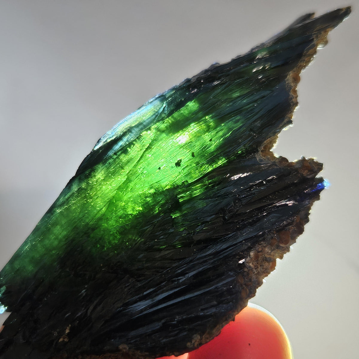 Vivianite Crystal Specimen 38.12g, AAA Terminated Vivianite Crystal, Raw Blue