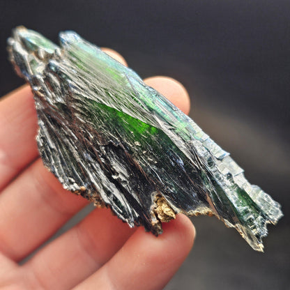 Vivianite Crystal Specimen 38.12g, AAA Terminated Vivianite Crystal, Raw Blue