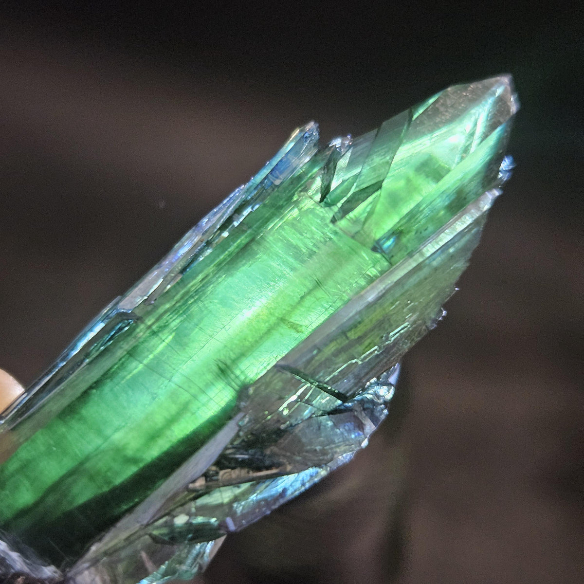 AAA Vivianite Crystal Specimen 10.41g, Terminated Vivianite Crystal, Raw Blue