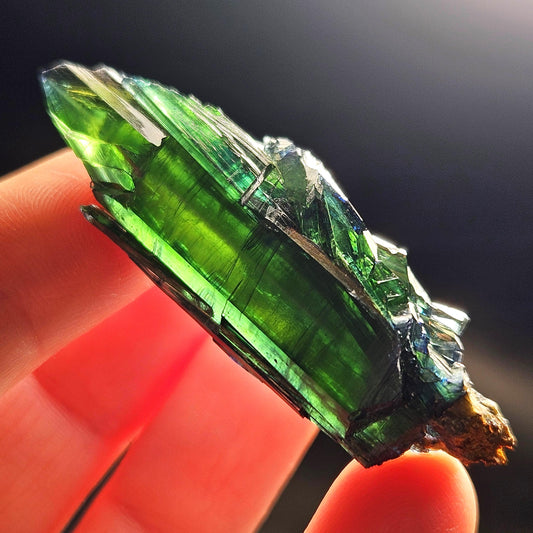 AAA Vivianite Crystal Specimen 10.41g, Terminated Vivianite Crystal, Raw Blue
