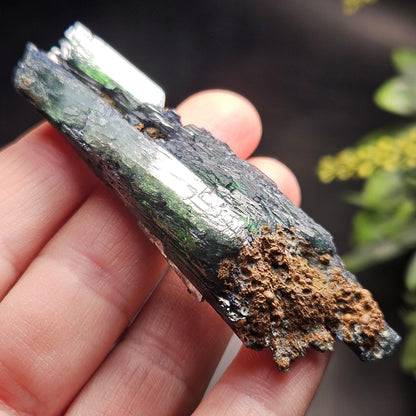 Vivianite Dragon Scale Crystal Specimen 24.11g, AAA Terminated Vivianite Crystal, Raw Blue