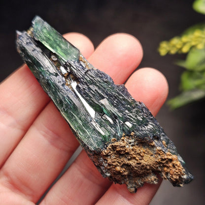 Vivianite Dragon Scale Crystal Specimen 24.11g, AAA Terminated Vivianite Crystal, Raw Blue