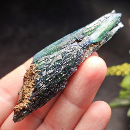 Vivianite Dragon Scale Crystal Specimen 24.11g, AAA Terminated Vivianite Crystal, Raw Blue
