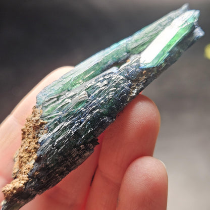 Vivianite Dragon Scale Crystal Specimen 24.11g, AAA Terminated Vivianite Crystal, Raw Blue
