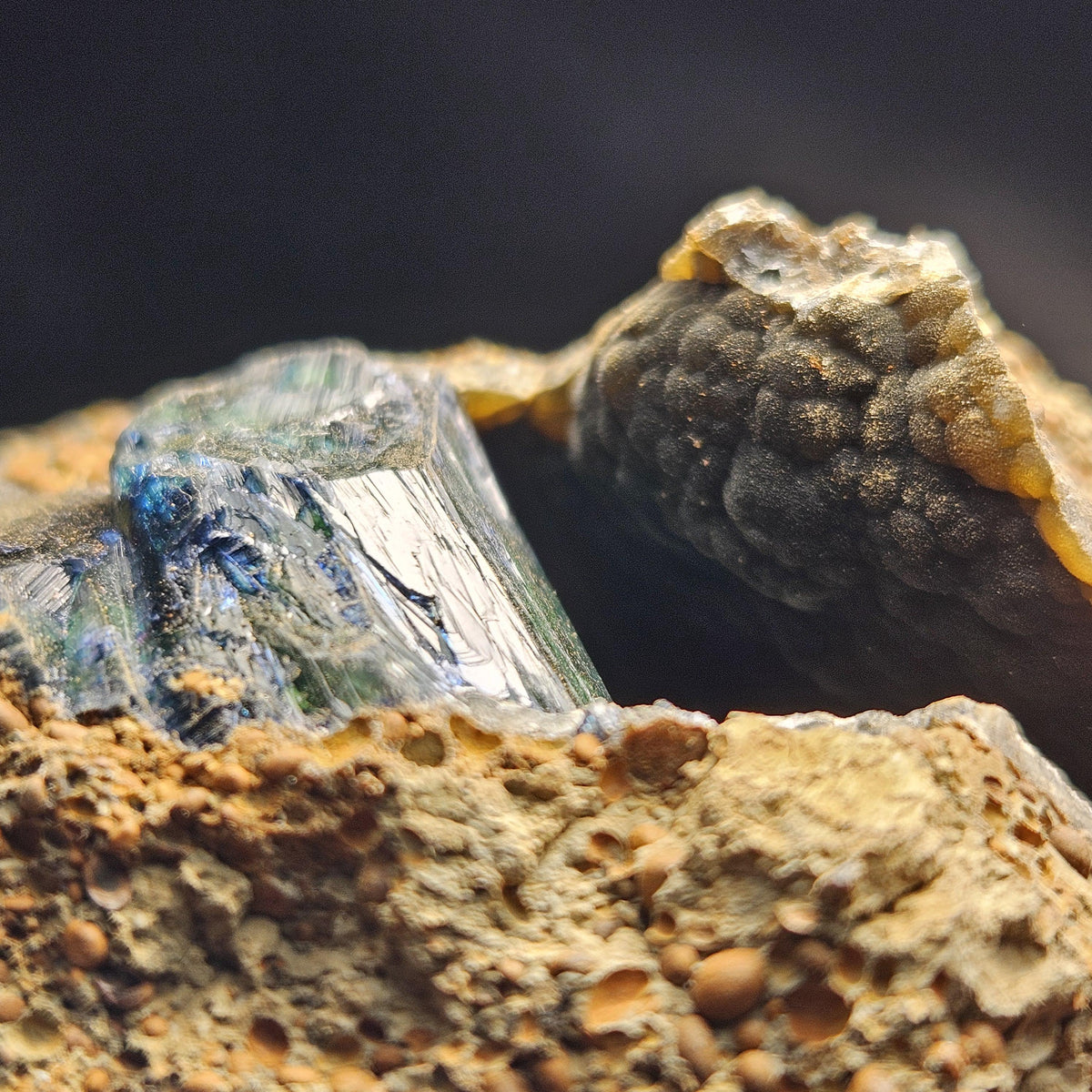Vivianite Crystal Cluster 254.84g, Vivianite Specimen, Raw Blue