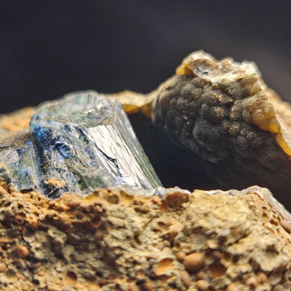 Vivianite Crystal Cluster 254.84g, Vivianite Specimen, Raw Blue