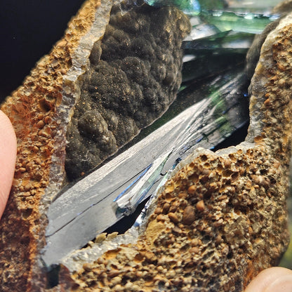 Vivianite Crystal Cluster 254.84g, Vivianite Specimen, Raw Blue