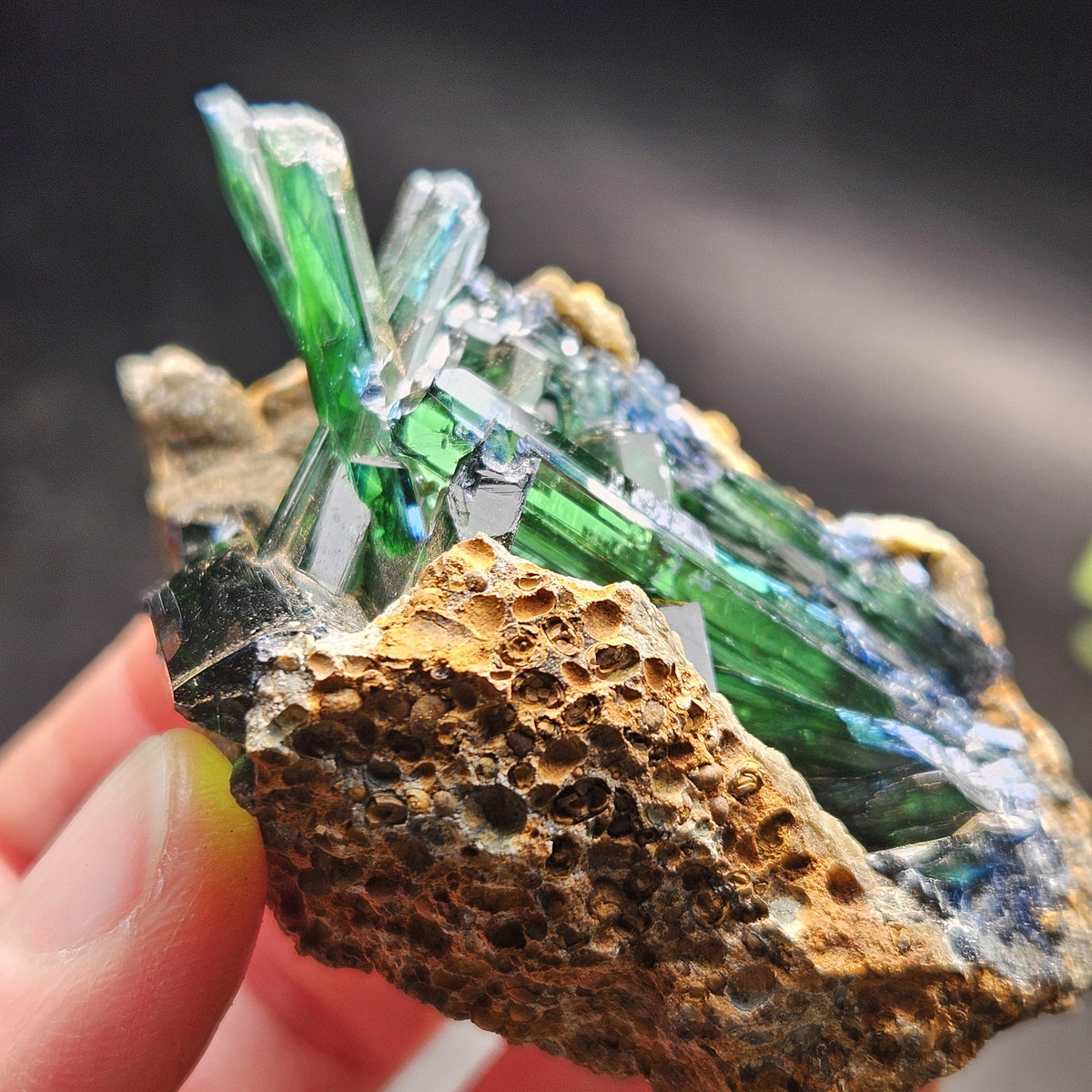 Vivianite Crystal Cluster 106.16g, Vivianite Specimen, Raw Blue