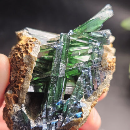 Vivianite Crystal Cluster 106.16g, Vivianite Specimen, Raw Blue