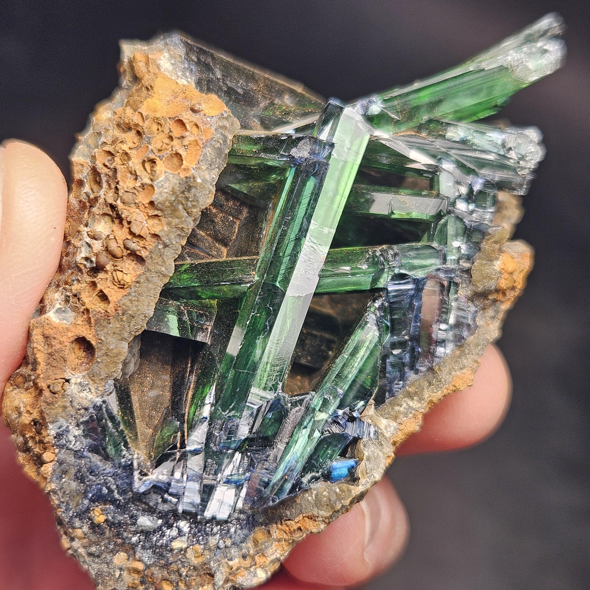 Vivianite Crystal Cluster 106.16g, Vivianite Specimen, Raw Blue