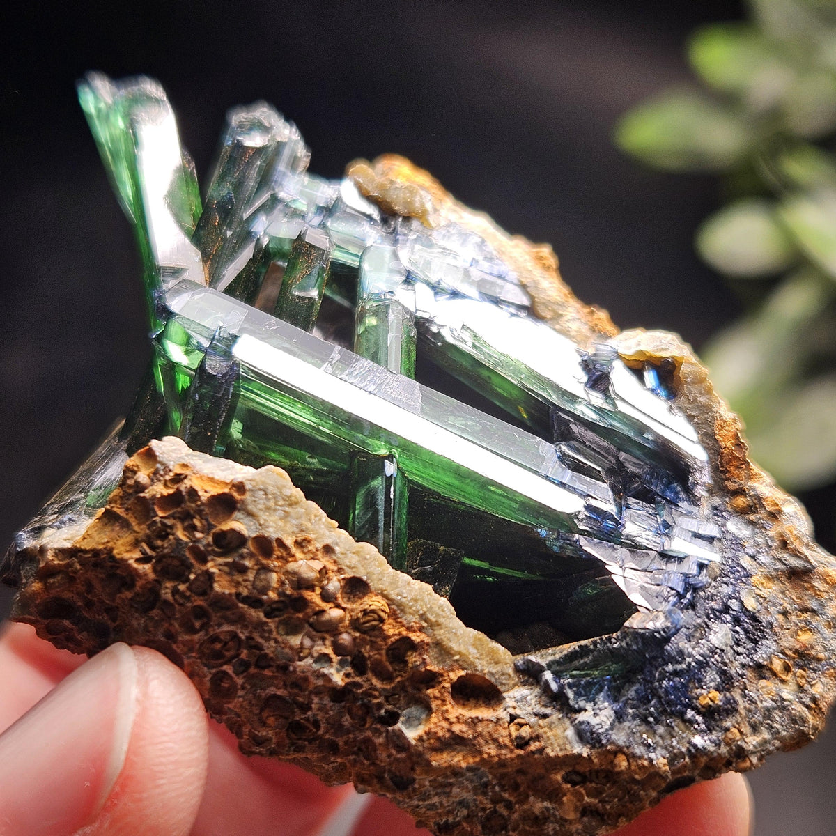 Vivianite Crystal Cluster 106.16g, Vivianite Specimen, Raw Blue