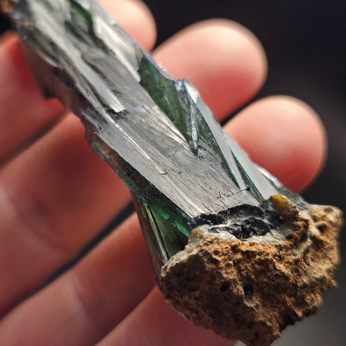 Vivianite Crystal Specimen 22.78g, AAA Terminated Vivianite Crystal, Raw Blue