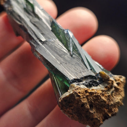 Vivianite Crystal Specimen 22.78g, AAA Terminated Vivianite Crystal, Raw Blue