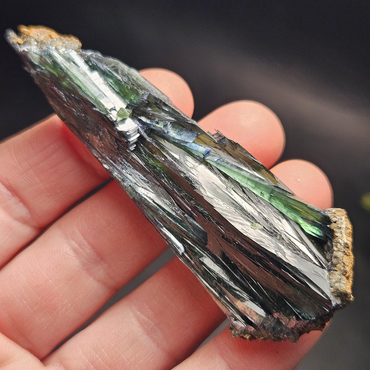 Vivianite Crystal Specimen 22.78g, AAA Terminated Vivianite Crystal, Raw Blue