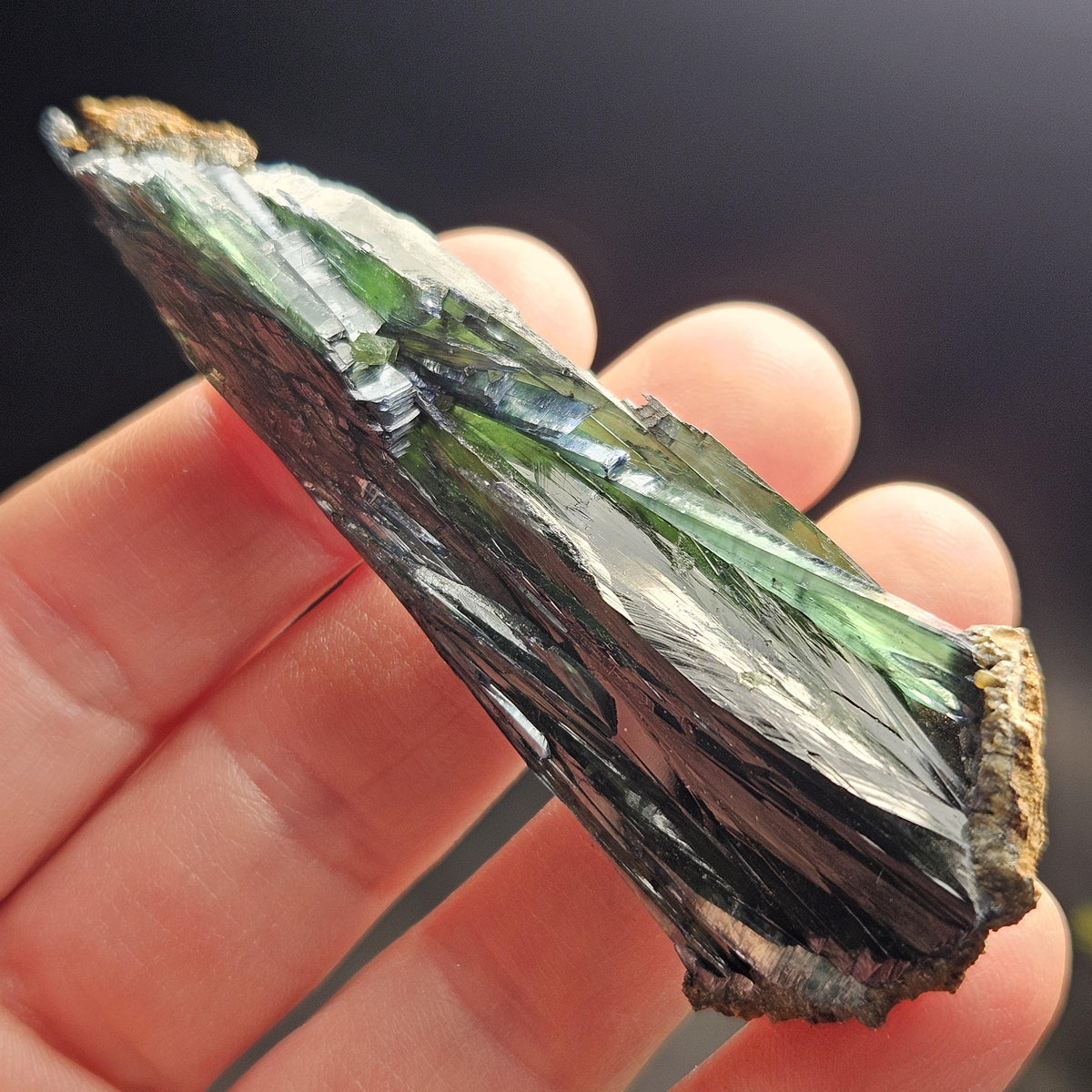 Vivianite Crystal Specimen 22.78g, AAA Terminated Vivianite Crystal, Raw Blue