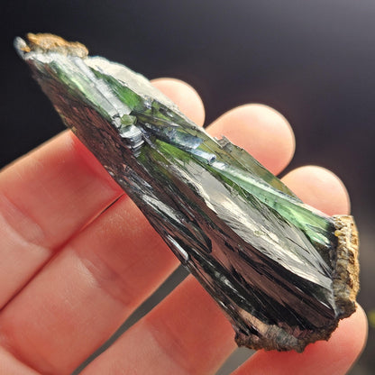 Vivianite Crystal Specimen 22.78g, AAA Terminated Vivianite Crystal, Raw Blue