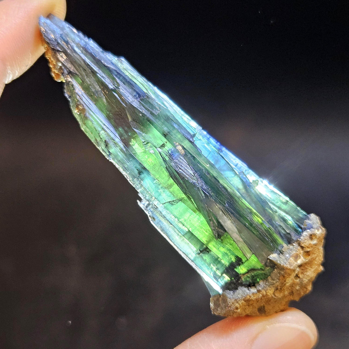 Vivianite Crystal Specimen 22.78g, AAA Terminated Vivianite Crystal, Raw Blue