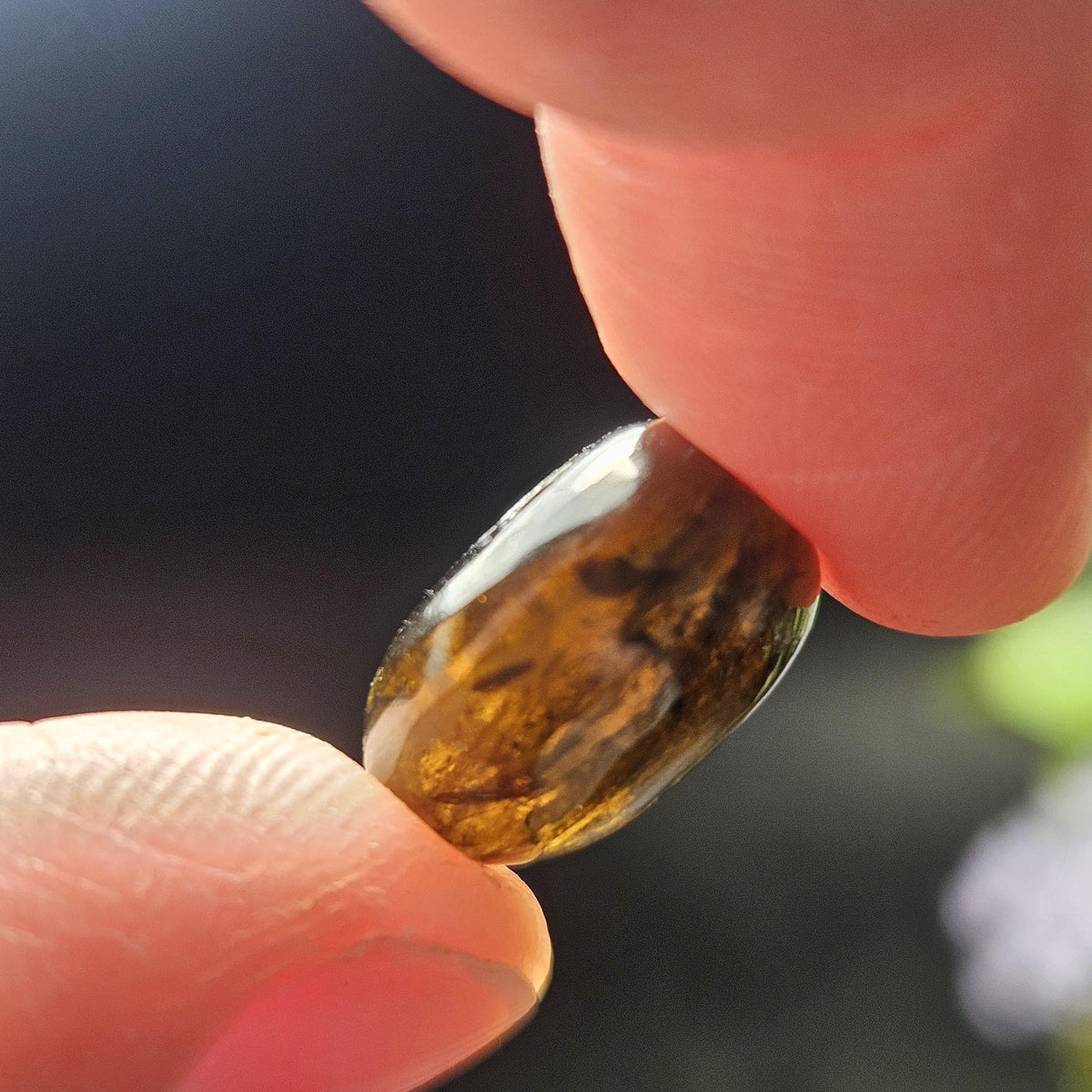 Cognac Tourmaline Crystal, Polished Dravite